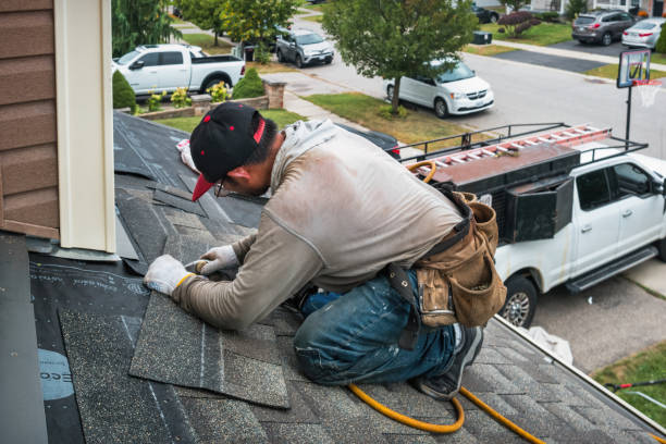 Professional Storm Damage Roof Repair technician working in Roberta, GA